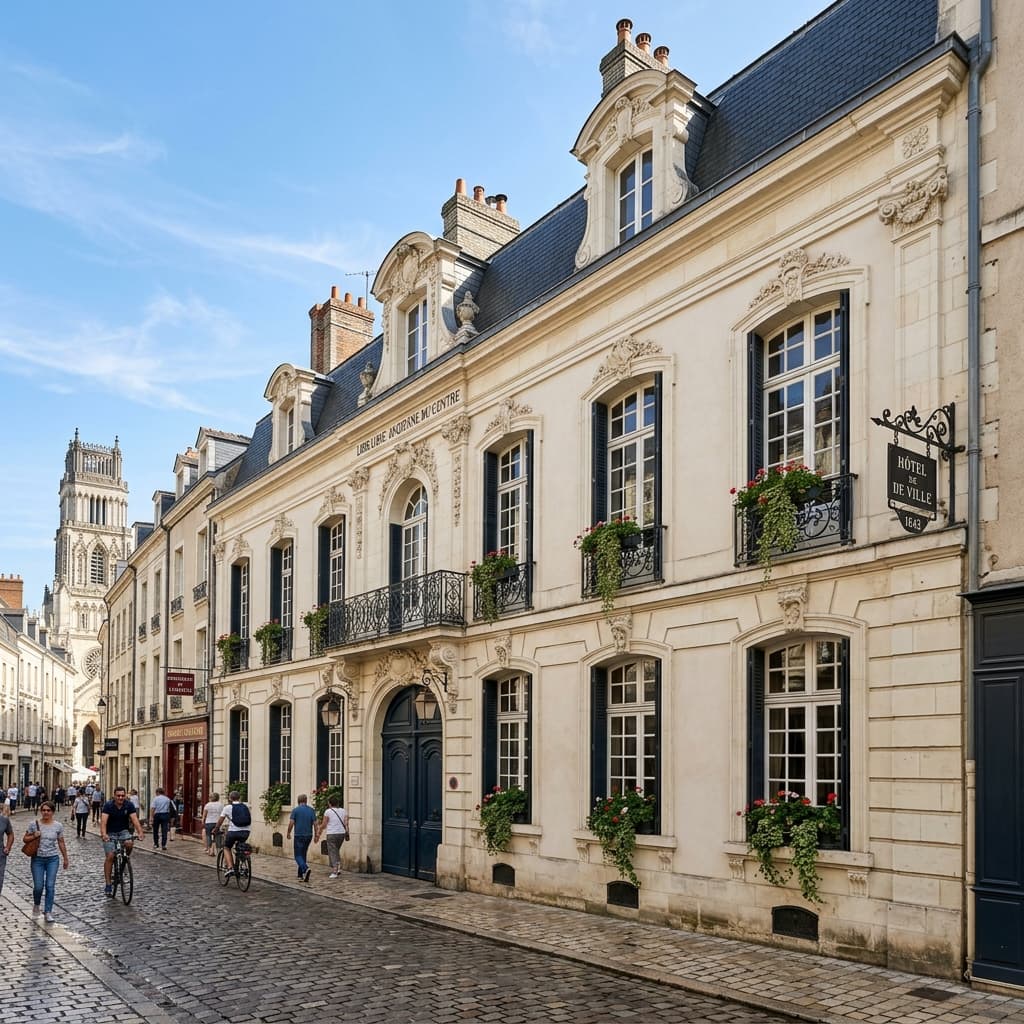 Rénovation de façade historique en centre-ville d'Orléans respectant les normes ABF.
