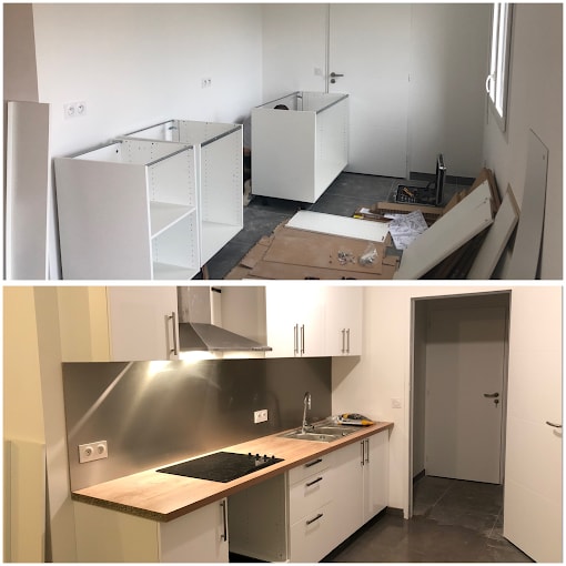 Pose de cuisine sur mesure à Orléans — Avant/Après